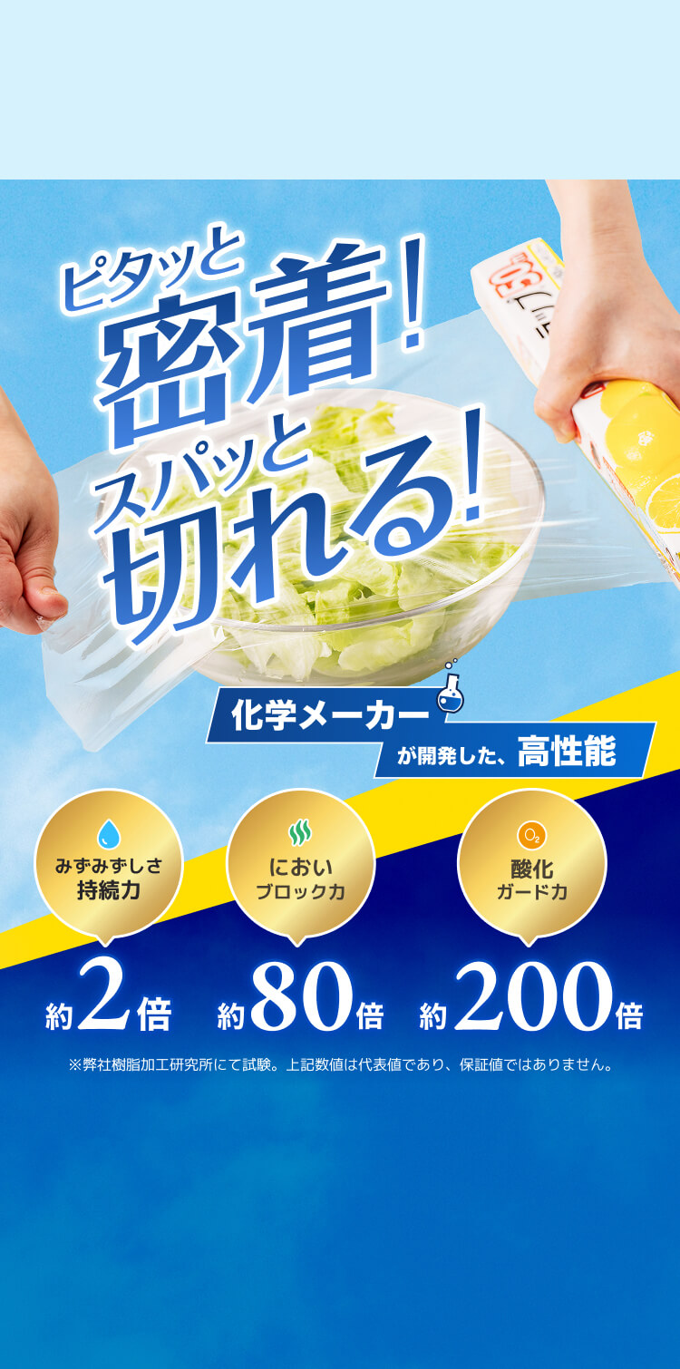 ピタッと密着！スパッと切れる！