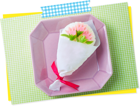 Recipe2 カーネーションの花束おにぎり