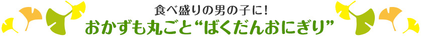 食べ盛りの男の子に！おかずも丸ごと“ばくだんおにぎり”